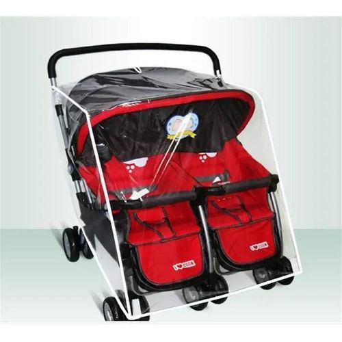 Habillage Universel Pluie Pour Poussette Doublehousse De Pluie Protection Habillage Antipluie Poussette Double (B:Siège Gauch [441]