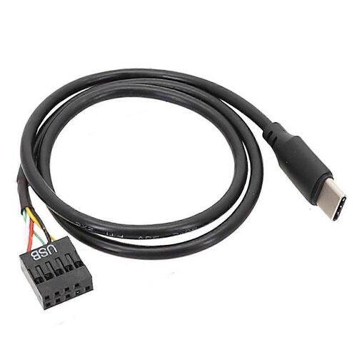 1Pcs USB 9Pin vers USB Type C Câble pour carte mère d'ordinateur vers écran secondaire USBC Écran LCD PC 9
