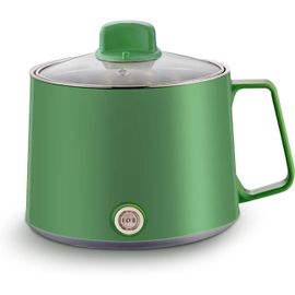 Fondue électrique antiadhésive portable,multicuiseur électrique de 1,7 L avec double commande d'alimentation pour sautés,