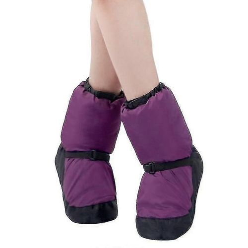 Chaussures De Danse De Ballet Chaudes Et Rembourrées Pour Femmes Bottes D'exercice Courtes En Coton