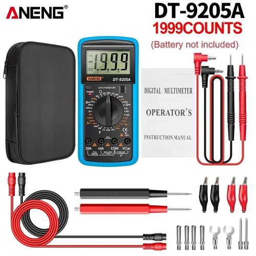 ANENG-Multimètre numérique DT9205A,transistor AC/DC,testeur NCV électrique,compteur professionnel analogique,outils de multimètre à plage automatique - Type DT9205A-1 blue pro #A