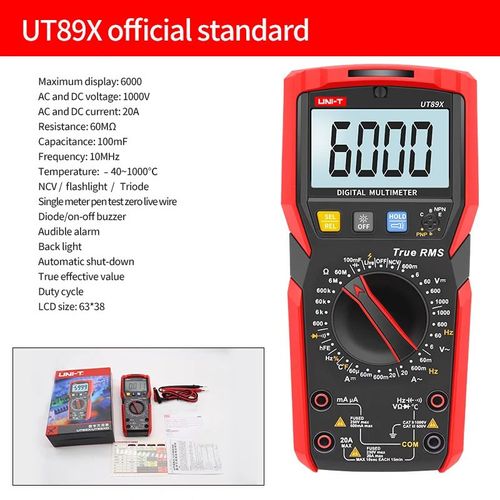 Multimètre électrique professionnel AC DC,multimètre numérique UNI-T UT890C UT890D + UT89X UT89XD UT161E UTÉgalement B + UTÉgalement D + UTÉgalement E Plus - Type UT89X