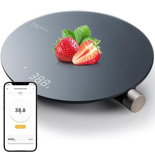 Balance De Cuisine Numérique Intelligente, Balance De Cuisine Électronique, Max 3000g, Precision 0.1g, Connexion À L'app, Conversion De 4 Unités (G/Ml/Oz/Lb/Oz),Pour Alimentaire Multifonctionnel