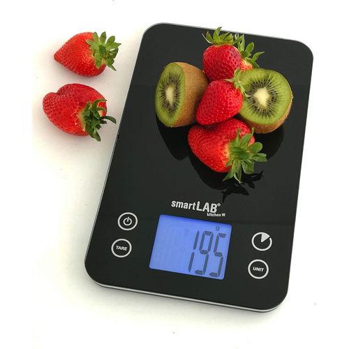 Letnerny-Kitchen W Balance De Cuisine Avec Bluetooth | Balance Numérique Pour La Cuisine En Verre | Équilibre Alimentaire En Noir Avec La Transmission De Données