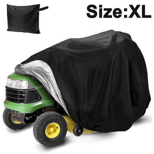 Housse de tondeuse à gazon - Housse de tracteur adaptée aux plateaux jusqu'à 54"" Housse de rangement robuste en polyester Oxford 210D, ajustement universel avec cordon de serrage et sac de rangement pour housse,