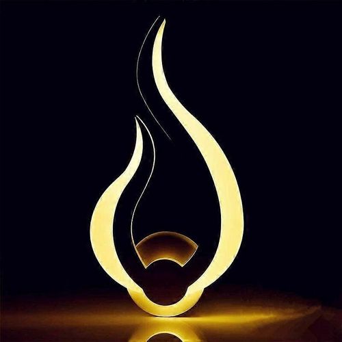 Applique Murale D'intérieur Applique Murale Led Moderne 10w Blanc Chaud 3000k31cm Hauteur Flamme Forme Acrylique Veilleuse Murale