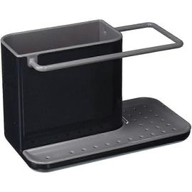 Chariot de rangement d'évier,support pour éponge,grattoir,brosse,liquide vaisselle,torchon,petit modèle-gris foncé gris