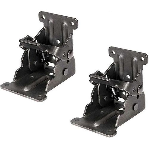 Paquet De 2 Verrous Pliants Table D'extension De Pied De Lit Support De Pieds,Support D'étagère Pliant,Charnière Autobloquante