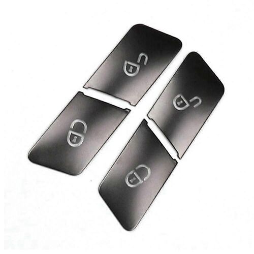 4pcs Voiture Porte Mémoire Serrure Interrupteur Bouton Autocollants Couverture Garniture Compatible Avec Mercedes C Classe E Gl Ml W204 Accès
