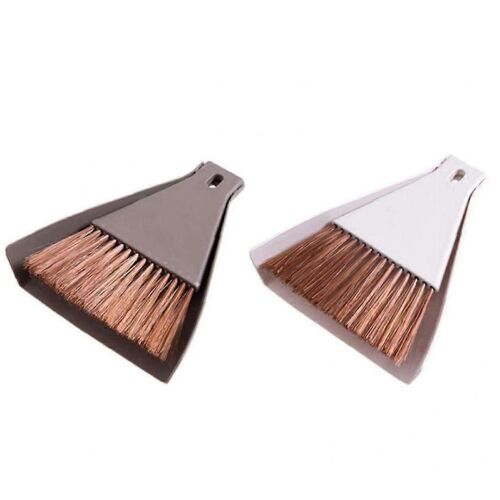 Lot de 2 mini balais de bureau, balai, brosse, pelle à poussière, mini balai, pelle à poussière, poubelle