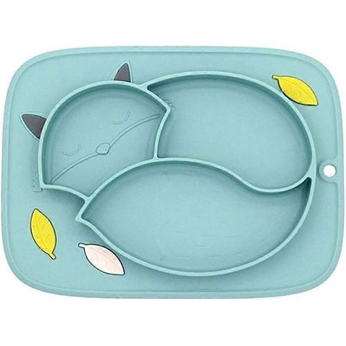 Nouveau Produit,Assiette En Silicone Avec Napperon Intégré Pour Nourrissons - Assiettes Divisées En Silicone Pour Tout-Petits - Bébé