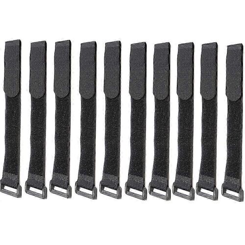 Bandes Auto-Agrippantes Réutilisables Avec Boucle Inversée Noir Paquet De 10