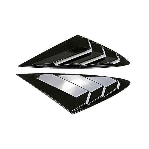 1paire De Lunette Arrière De Voiture Persienne Obturateur Garniture Couverture Pour Mach-E 2021-2023 Scoop Shade Décorer Noir Brillant