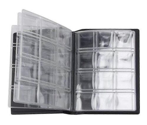 1 Pièce Noir 10 Pages 120 Poches Collection De Pièces De Monnaie Album Pièces Commémoratives Penney Rangement Livre Hol