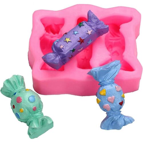 Ventes Promotionnelles Moule En Résine Fondant Motif Bonbon En Silicone Rose