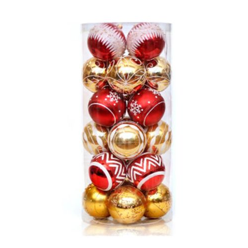 24pcs 6cm Boules de Noël Ornements Pour Arbre de Noël Incassable