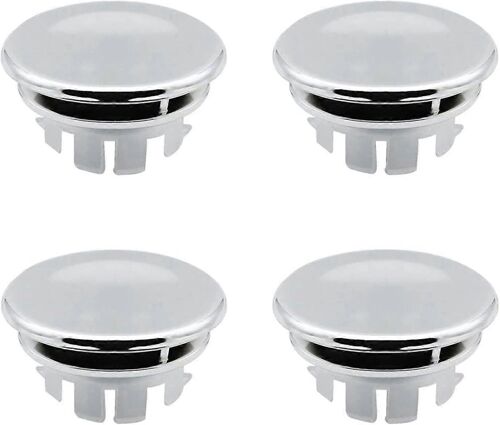 Couvercle de trop-plein d'évier Bouchon de remplacement pour salle de bain Évier de cuisine trop-plein Trou rond - Pièces de rechange pour une insertion correcte (4 pièces)