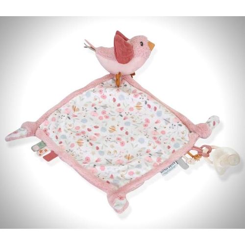 Doudou Oiseau Little Dutch Porte Tetine Flowers And Butterflies Peluche Jouet Naissance Bebe Comforter Soft Toy Pink Bird Baby