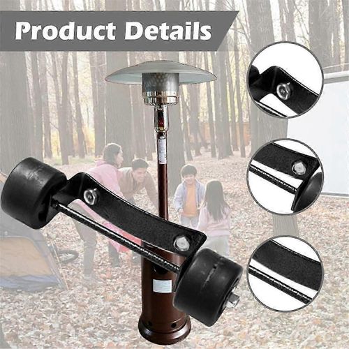 Kit de roues de chauffage de terrasse universel,roues de chauffage de terrasse