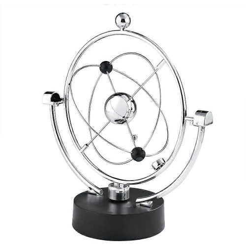 Électrique Wiggler Swing Ball Kinetic Craft Mouvement Perpétuel Newton Balance Balle,Jouet Sliver Home Office Bureau Table Ornement Décoration (4.33 x