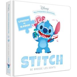 Stitch Se Brosse Les Dents - 5 Puzzles De 16 Pièces