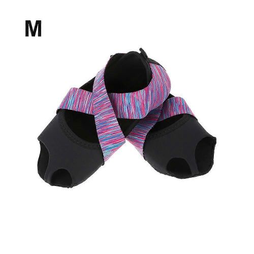 Chaussures De Yoga Antidérapantes Pour Femmes, Pilates, Barre, Danse, Enveloppantes, Violettes (M 37-38)