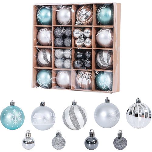 Cintre Arbre Ornement Décoration De Noël (bleu Et Argent)
