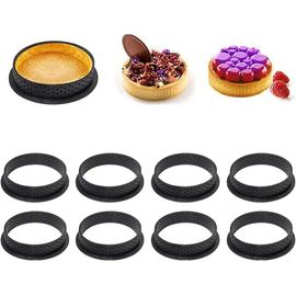 8 Pcs Coupe-Moule À Gâteau Perforé Forme Ronde Mousse Cercle Anneau,Cercle Tartelette