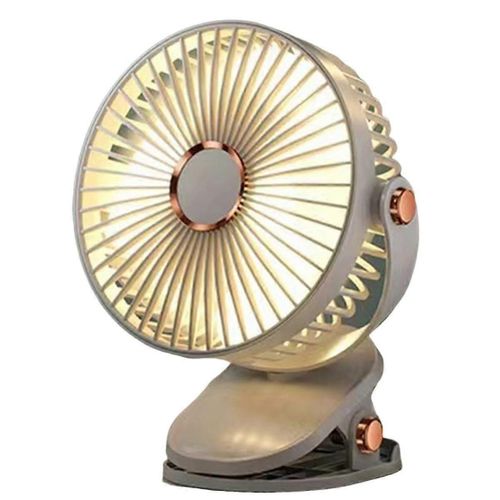 Ventilateur de clip de charge USB Ventilateur de clip portable 5 vitesses silencieux Mini ventilateur de bureau personnel 1200mAh 720 Ventilateur de rotation