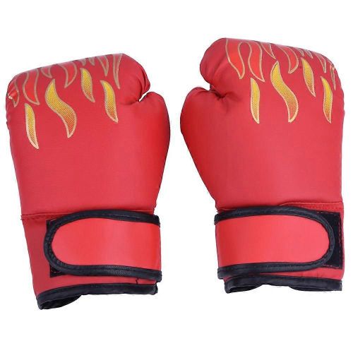 Enfant Boxe Combat Muay Thai Sparring Poinçonnage Kickboxing Grappling Sac De Sable Gants Rouge