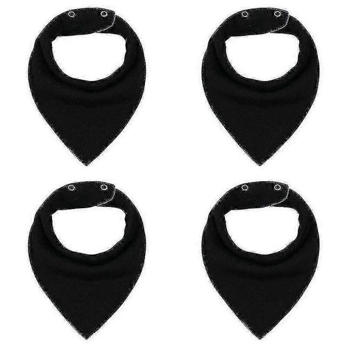 Bavoirs Bandana Bave Pour Baver Et Dentition Lot De 4 Tout Noir