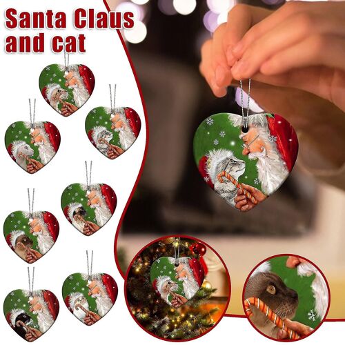 Wabjtam Noël arbre de Noël ornements pendentif bricolage bonhomme de neige et chat pendentif