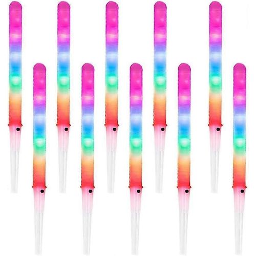 Bâtonnets de barbe à papa lumineux LED Cônes de barbe à papa Bâton lumineux réutilisable Bâtonnets de barbe à papa colorés pour tous les types de machine à barbe à papa