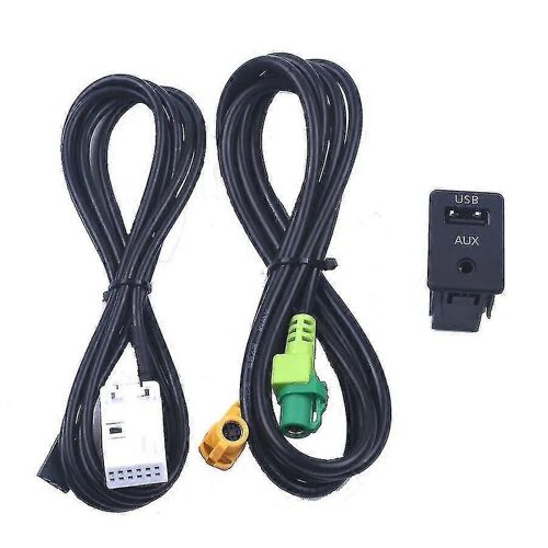 Interrupteur Usb Aux + Adaptateur De Câble Pour Bmw E60 E61 E63 E64 E87 E90 E70 F25 F01 F02 F03 F04 F12 F13
