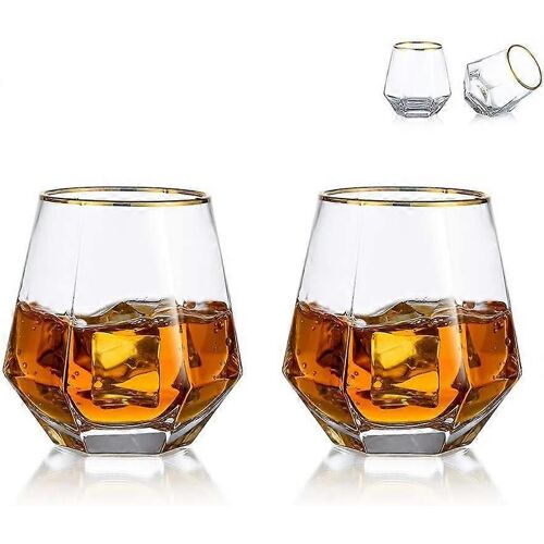 Verres À Whisky Diamant Paquet De 2 Verres À Jus Tilt Scotch Verres À Whisky 300ml Verres À Whisky Moderne