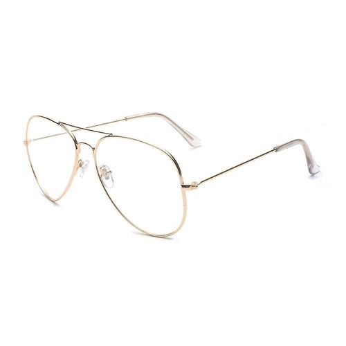 Lunettes Classiques,Monture En Métal,Lunettes Rétro,Verres Décoratifs