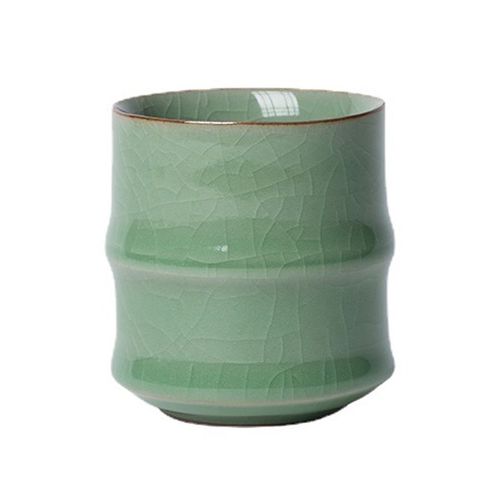 Tasse En Céramique Celadonne De Luxe - ?uvre D'Art Ge Yao Avec Émail Vert Prune Et Fendillages Artistiques, Parfaite Pour La Dégustation