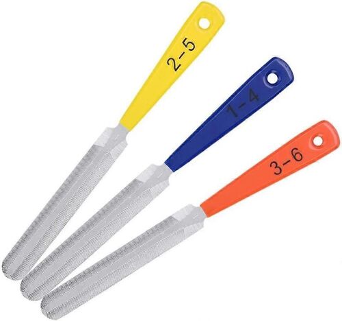Paquet De 3 Limes Pour Sillet De Guitare,Limes Pour Frettes De Guitare,Chevalet,Écrou,Lime À Ongles,Outil De Remplacement Pour Guitare,Mandoline,Banjo,Ukulélé
