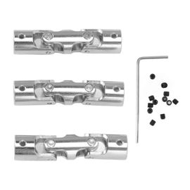 3Pcs 6mm à 6mm Intérieur Dia 2 Section Coupleur U Rotatif U Coupleur Acier Arbre de Direction Universel En Métal Pour Modèle RC Voiture Bateau