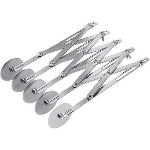 Trancheuse à pâtisserie à 5 roues,Trancheuse à pizza télescopique en acier inoxydable,Coupe-béquille multiple,Diviseuse de pâte