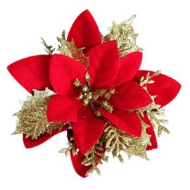 Noël artificiel rouge bouquet fausses fleurs couronne décorations