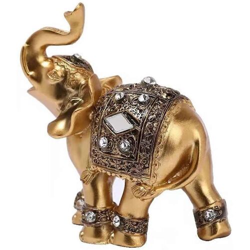 Décorations d'éléphants en résine fine Artisanat d'artillerie,les figurines d'éléphants symbolisent la richesse et la bonne chanceIdéal pour les processions,les ouvertures de magasins,les gif d'annive