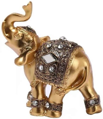 Décorations d'éléphants en résine fine Artisanat d'artillerie,les figurines d'éléphants symbolisent la richesse et la bonne chanceIdéal pour les processions,les ouvertures de magasins,les gif d'annive