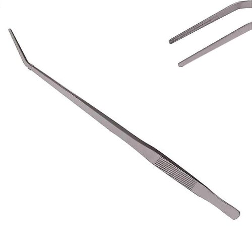 18,9 Pouces Extra Long En Acier Inoxydable Tweezer À Pointe Incurvée Pour Aquarium Aquarium, Reptiles Serpents Lézard, Python