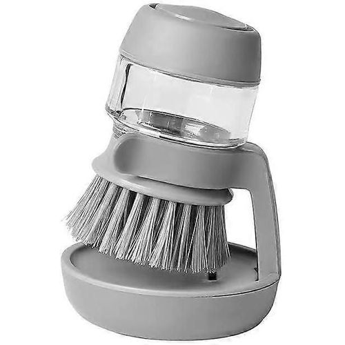 Distributeur de savon brosse à palmier,brosse à savon à vaisselle à main,brosse à palmier de cuisine pour la vaisselle,brosse à champignons