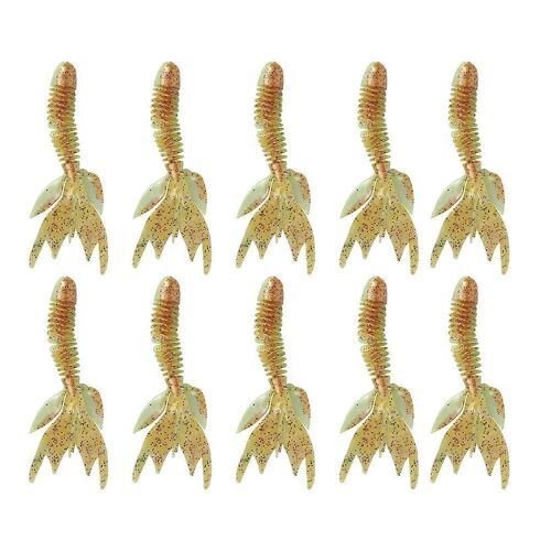 Leurre De Pêche Souple 2025ar37 80 Mm 2,3 G, Leurre Artificiel En Forme De Feuille, Accessoire De Simulation, 1#, Doré