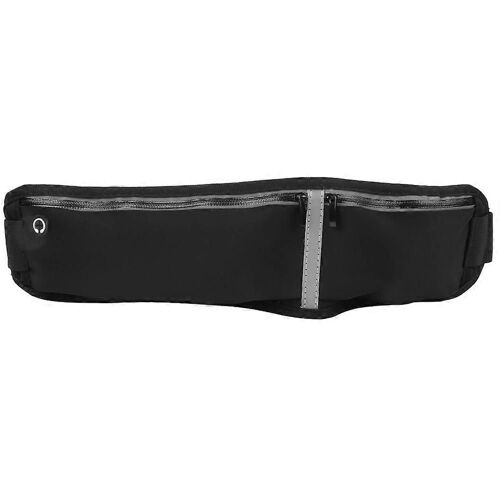 Sac banane multifonction pour téléphone portable, idéal pour la course à pied, le fitness, l'extérieur, étanche et ultra-fin (noir, taille unique)
