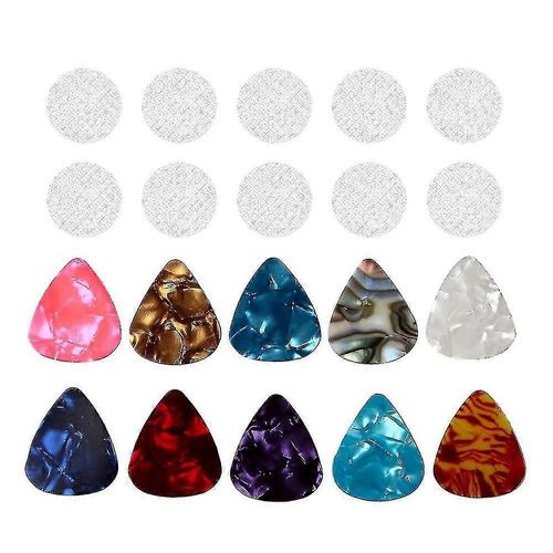 10pcs Guitar Pick Grips Avec 10 Picks Vous Aident À Tenir Fermement Le Médiator De Guitare Pour Le Médiator De Guitare Non Hold Co