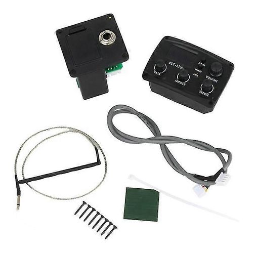 17a Préampli D'égalisation De Guitare Acoustique Avec Accordeur Numérique Égaliseur D'égaliseur 3 Bandes Avec Guitare Accordeur