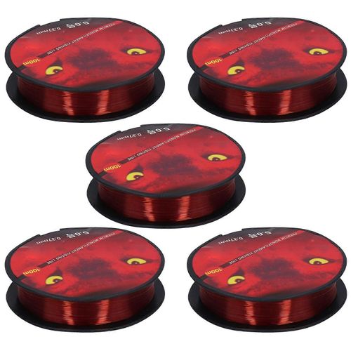 5pcs 100m Nylon Lure Bait Ligne De Pêche Résistant À L'usure Fort Ténacité Anti-Morsure Tackle Accessoire (No.5 )